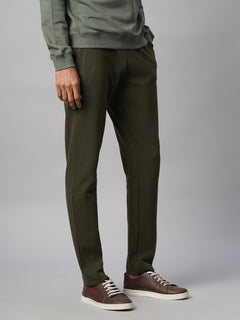 Men's 100% Cotton Regular Fit Knit pant Green