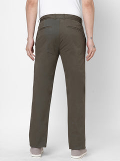 Men’s Lycra Cotton Regular Fit Pant Olive