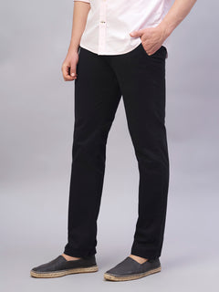 Men’s Cotton Lycra Regular Fit Side Pocket Pant Black