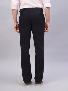 Men’s Cotton Lycra Regular Fit Side Pocket Pant Black