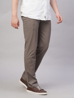 Men’s Cotton Lycra Regular Fit Pant Brown