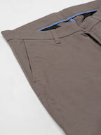 Men's Cotton Lycra Regular Fit Pant Brown