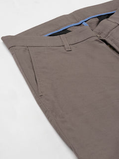 Men’s Cotton Lycra Regular Fit Pant Brown