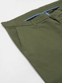Men’s Cotton Lycra Regular Fit Side Pocket Pant Olive