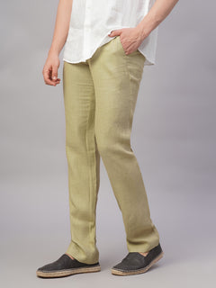 Men’s Linen Regular Fit Side Pocket Pant Khaki