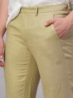 Men’s Linen Regular Fit Side Pocket Pant Khaki