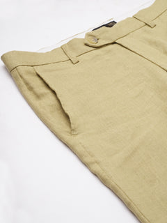 Men’s Linen Regular Fit Side Pocket Pant Khaki