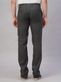 Men’s Linen Regular Fit Straight Leg Pant Slate