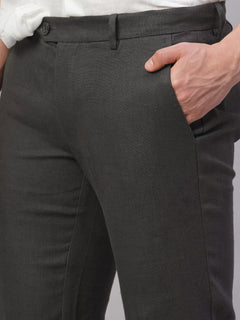 Men’s Linen Regular Fit Straight Leg Pant Slate