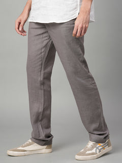 Men’s Linen Regular Fit Pant Grey