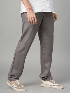 Men’s Linen Regular Fit Pant Grey