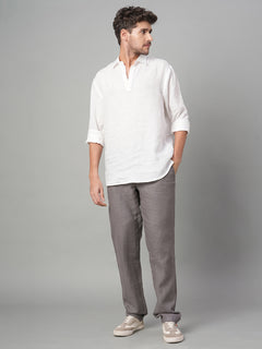 Men’s Linen Regular Fit Pant Grey