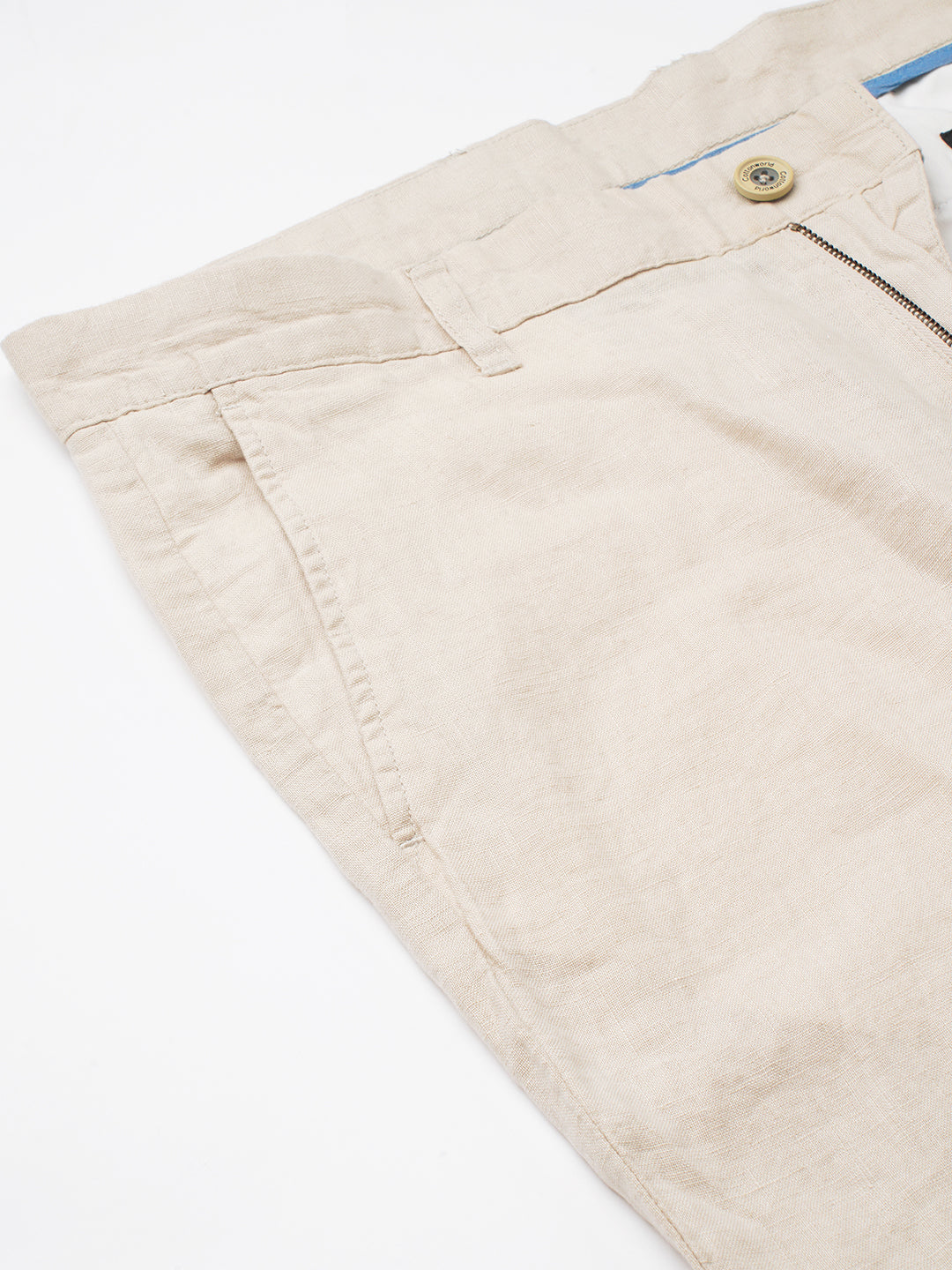Men's Natural 100% Linen Regular Fit Pant