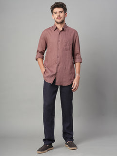 Men’s Linen Regular Fit Pant Navy
