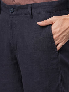 Men’s Linen Regular Fit Pant Navy