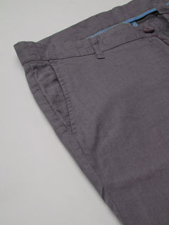 Men’s Linen Regular Fit Side Pant Slate