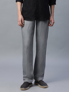 Men’s Linen Regular Fit Excel Pant Grey