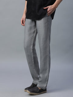 Men’s Linen Regular Fit Excel Pant Grey