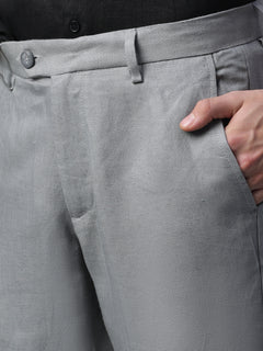 Men’s Linen Regular Fit Excel Pant Grey