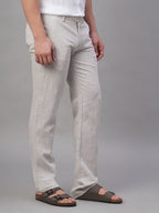 Men's Natural Linen Excel Regular Fit Pant