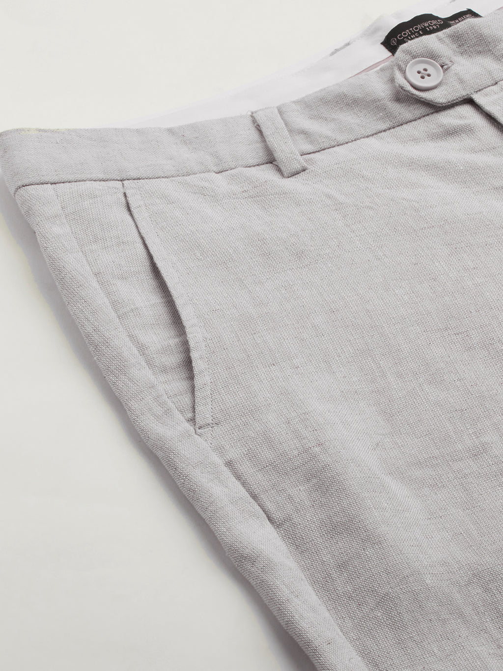Men's Natural Linen Excel Regular Fit Pant