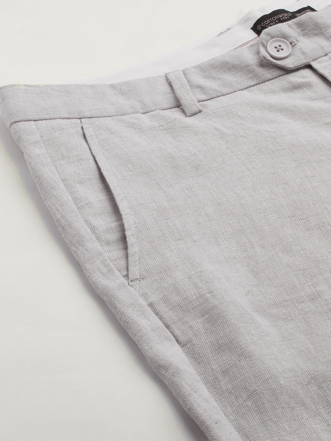 Men's Natural Linen Excel Regular Fit Pant