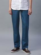 Men's Linen Excel Regular Fit Pant Navy