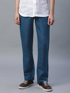 Men’s Linen Regular Fit Excel Pant Navy