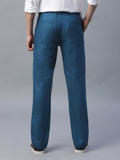 Men’s Linen Regular Fit Excel Pant Navy