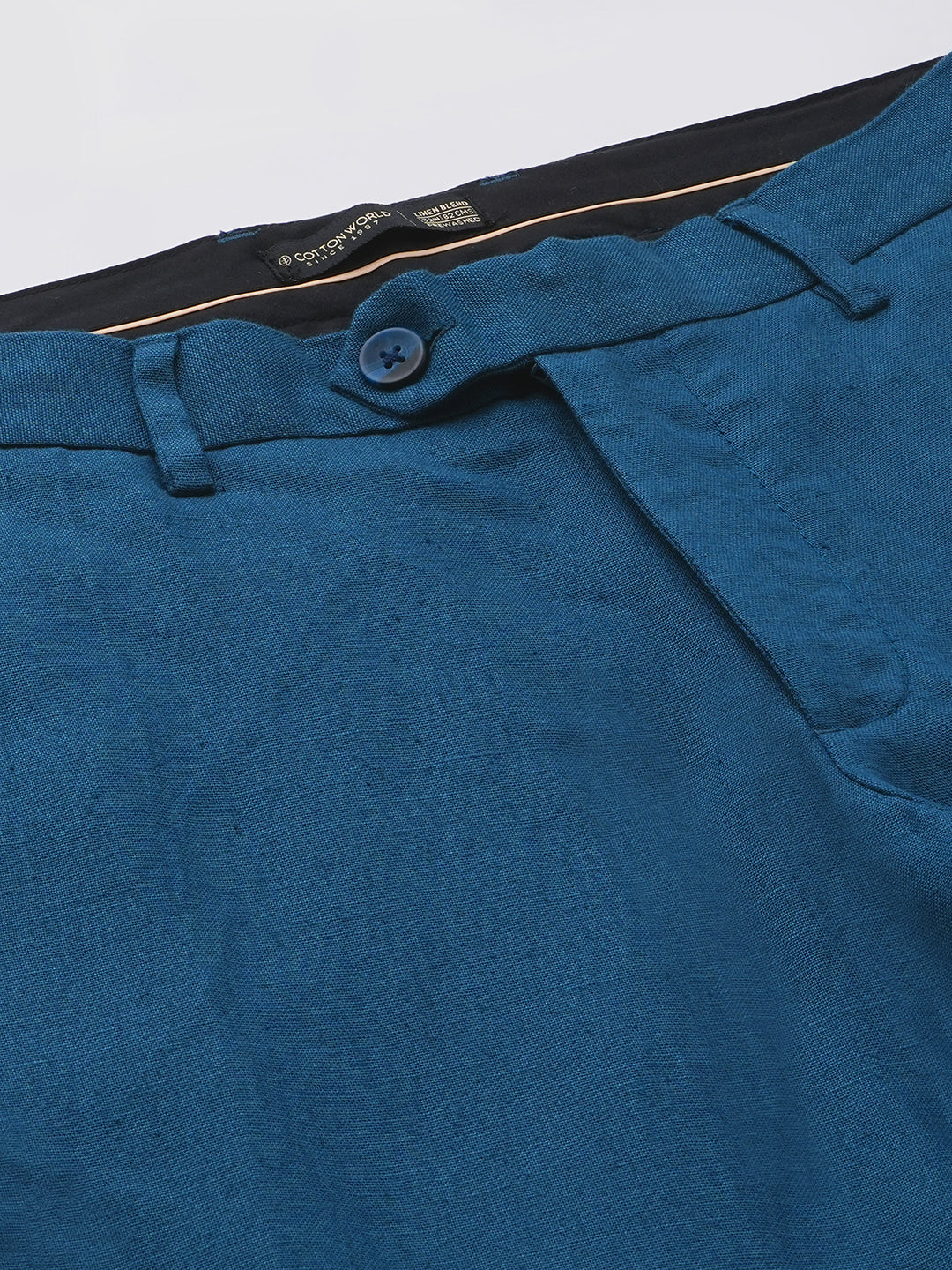 Men's Linen Excel Regular Fit Pant Navy
