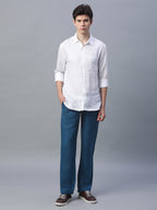 Men's Linen Excel Regular Fit Pant Navy