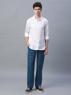 Men’s Linen Regular Fit Excel Pant Navy