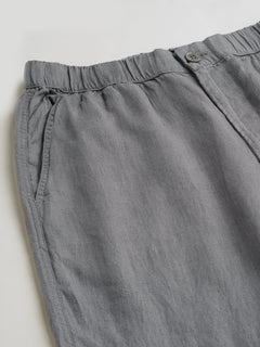Men’s Linen Regular Fit Drawstring Pant Grey