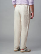 Men's Natural 100% Linen Regular Fit Pant