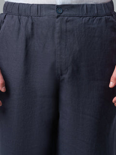Men’s Linen Regular Fit Drawstring Pant Navy