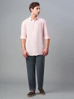 Men’s Linen Regular Fit Drawstring Pant Slate