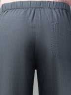 Men's Slate 100% Linen Regular Fit Pant