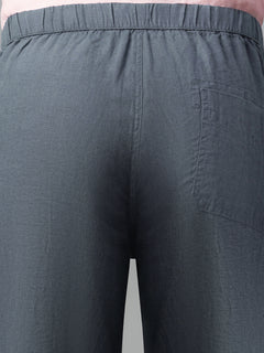 Men’s Linen Regular Fit Drawstring Pant Slate
