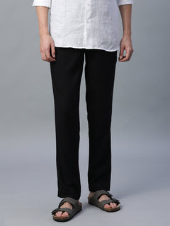 Men’s Linen Viscose Regular Fit Pant Slate Grey
