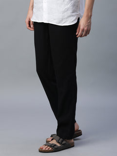 Men’s Linen Viscose Regular Fit Pant Slate Grey