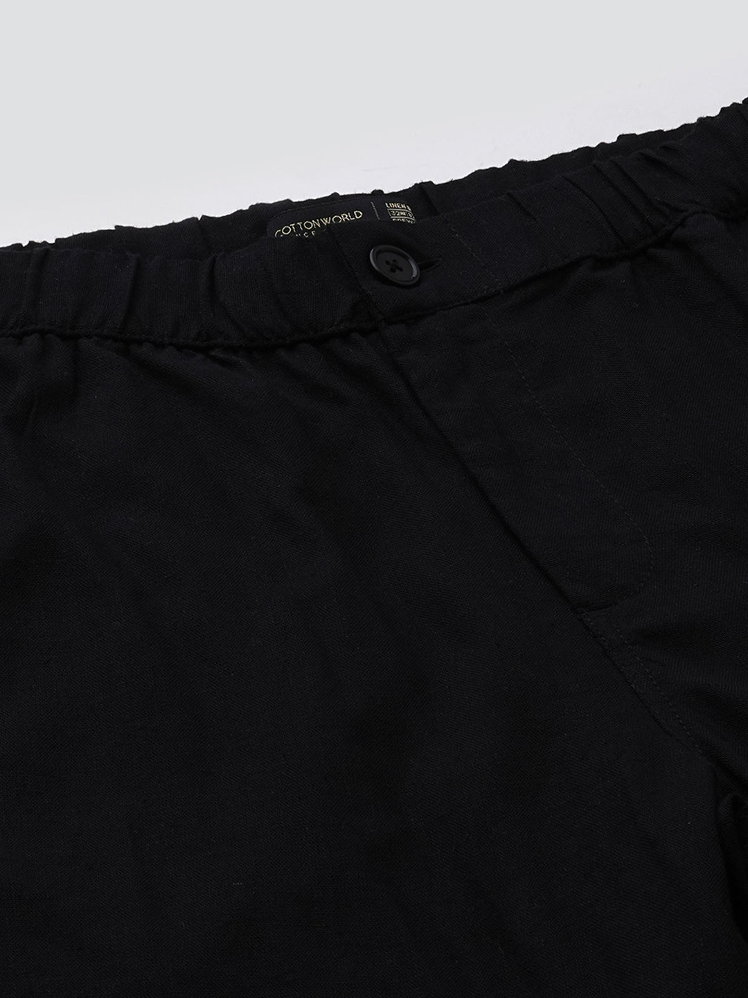 Men's Slate Grey Linen Viscose Regular Fit Pant