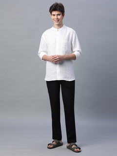 Men’s Linen Viscose Regular Fit Pant Slate Grey