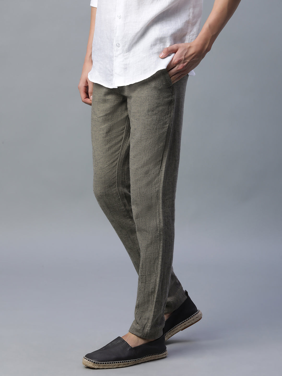 Men's Avenue Cotton Linen Slim Fit Pant