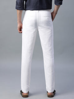 Men’s Cotton Linen Slim Fit Pant White