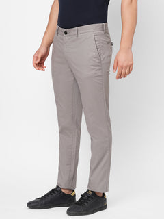 Men's Cotton Lycra Slim Fit Pant Grey