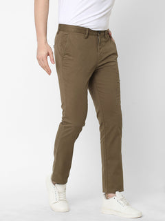 Men’s Cotton Lycra Slim Fit Pant Light Brown