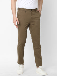 Men’s Cotton Lycra Slim Fit Pant Light Brown