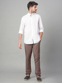 Men’s Cotton Lycra Slim Fit Pant Brown