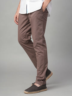 Men’s Cotton Lycra Slim Fit Pant Brown