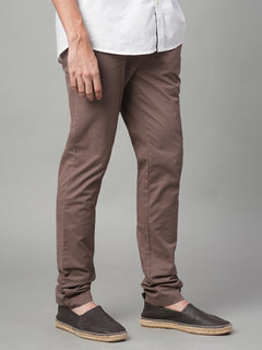 Men’s Cotton Lycra Slim Fit Pant Brown